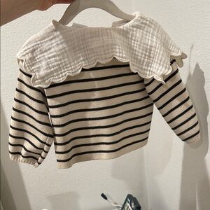 Zara Striped Black and White Kids Top